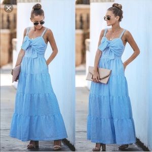 English Factory Seersucker striped dress -VICI
